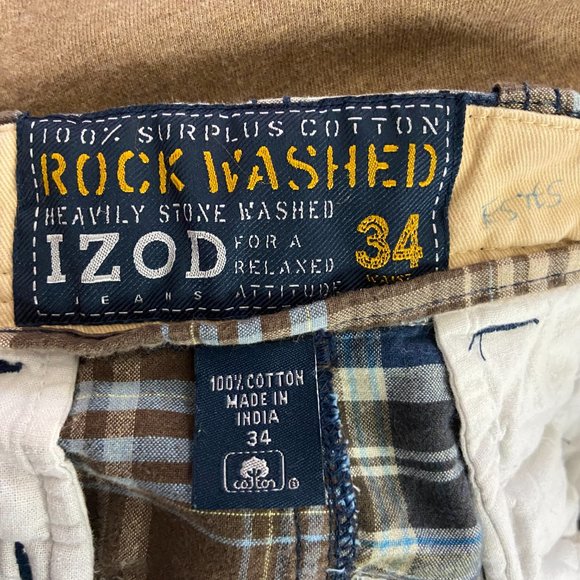 BUNDLED Bob Timberlake Blue Polo Sz: Large and FREE Izod Plaid Shorts Sz:34 - Picture 11 of 13